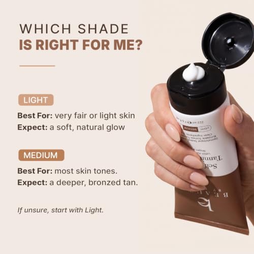 Image of Tanning Lotion Self Tanner - USA Made with Natural and Organic Ingredients | Non Toxic Sunless Browning Lotion, Best Gradual Tanner for Men and Women, Streak-Free Fake Tan (Light)