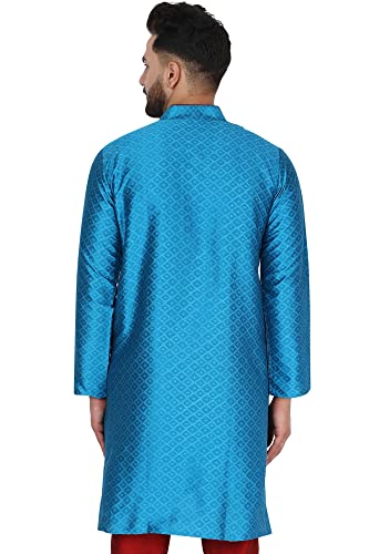 Image of Amazon Brand - Anarva Men's Indian Art Silk Casual Kurta for Wedding