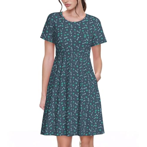 Robe imprimé chien pour femme finie la monotonie des tenues de bureau