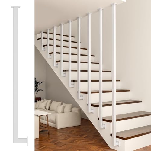 Rampe d'escalier noire mate en L du sol au plafond pour loft élégant - 2