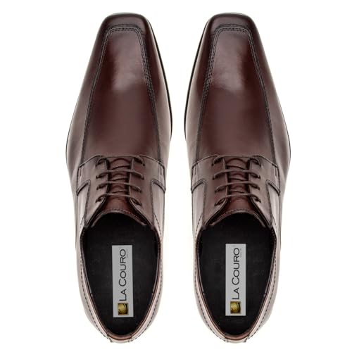Sapato Social Masculino de Couro Legítimo Natural Derby Italiano Oxford Confortável Artesanal Modern
