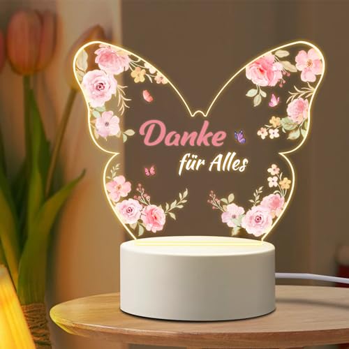 Coldbling Dankeschön Geschenke für Frauen, Abschiedsgeschenk Lehrerin Kollegin Erzieherin Geschenk Abschied Weihnachten, Lampe Danke für Alles Nachtlicht Weihnachtsgeschenke Lehrerin