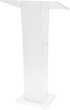 Acrylic Church Podium Acrylic Podium Clear Acrylic Lectern Clear Podium Stand Portable Lecterns Podiums Pulpits for Churches for Church Weddings School Office 60 x 40 x 110 CM