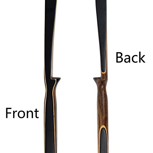 SinoArt Sparrow 54\" Traditional Long Bow 20-35LBs Draw Weight One-Piece Longbows Recurve Bow Right Hands for Beginner Women Tenns (Right Hand 20 LBs)