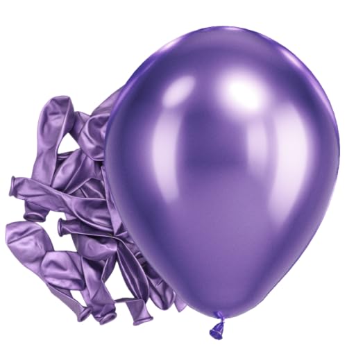Bezente Metallic Purple Latex Party Balloons 150 Pack 5 inch