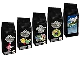 Länderkaffee Probierpaket 'Mittelamerika' 5 x 500g Spitzenkaffees aus Honduras, Guatemala, Mexiko, Costa Rica, Nicaragua 2500 Gramm Gemahlen