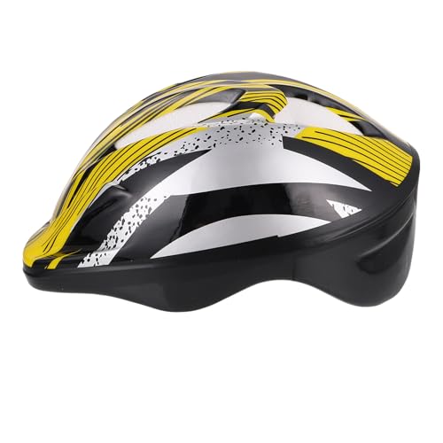 Casque de vélo jaune léger UKCOCO avec boucle ajustable pour junior