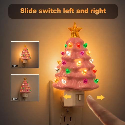 Image of JandCase Christmas Tree Night Light, 3000K Night Lights Plug into Wall