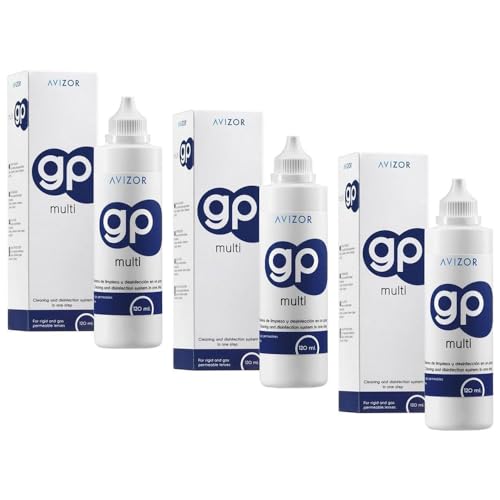 Avízor GP Multi - Confezione da 3 x 120 ml | Soluzione per la Pulizia e la Disinfezione per Lenti Rigide e Permeabili ai Gas | Idratazione Garantita | Soluzione Multifunzione Pulizia Lenti a Contatto
