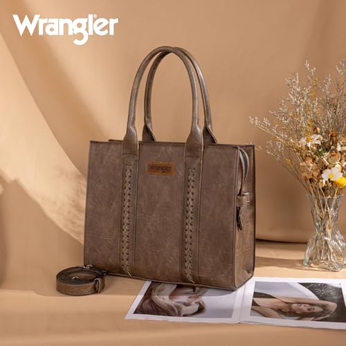 Image of Montana West x Wrangler Tote Bags Purses for Women Work Top-Handle Handbags with Strap