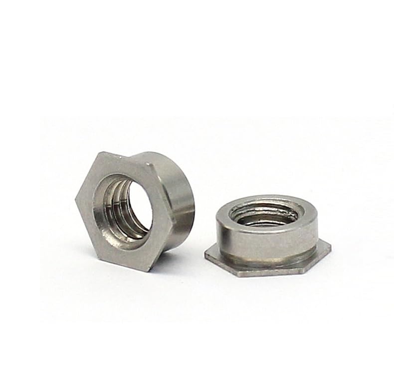 M2 M2.5 M3 M4 M5 M6 Self Clinching Flush Nut 304 Stainless Steel Flush Nuts Self-clinching Insert Nuts(100pcs F-M5-2)