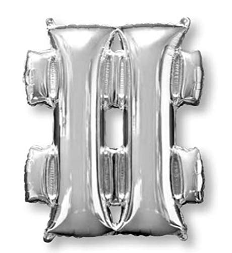 Anagram Symbol # Silver Foil Balloon, 34"