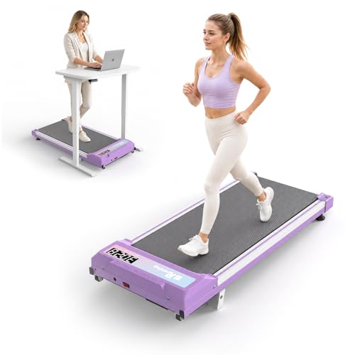 Image of Walking Pad Treadmill for Home Office, Under Desk Treadmill with 2.5HP Quiet Motor, 6% Manual Incline, Remote Control, LED Display, 300 lbs Capacity