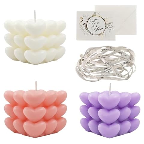 TOPBELIEF Decorative Heart-Shape Bubble Candles Cover