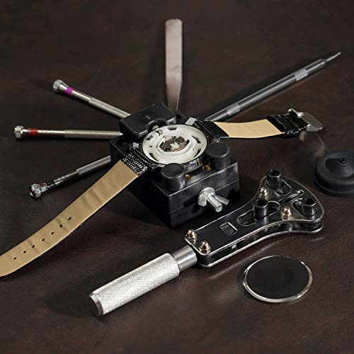 Watch Repa   ir Kit, Anezus 187Pcs Watch Tool Kit with Watch Link Pin Remover Tools and Watch Back Case Removal Tools for Watch Strap Remover, Watch Battery Replacement, Watch Band Sizing, Watch Repair