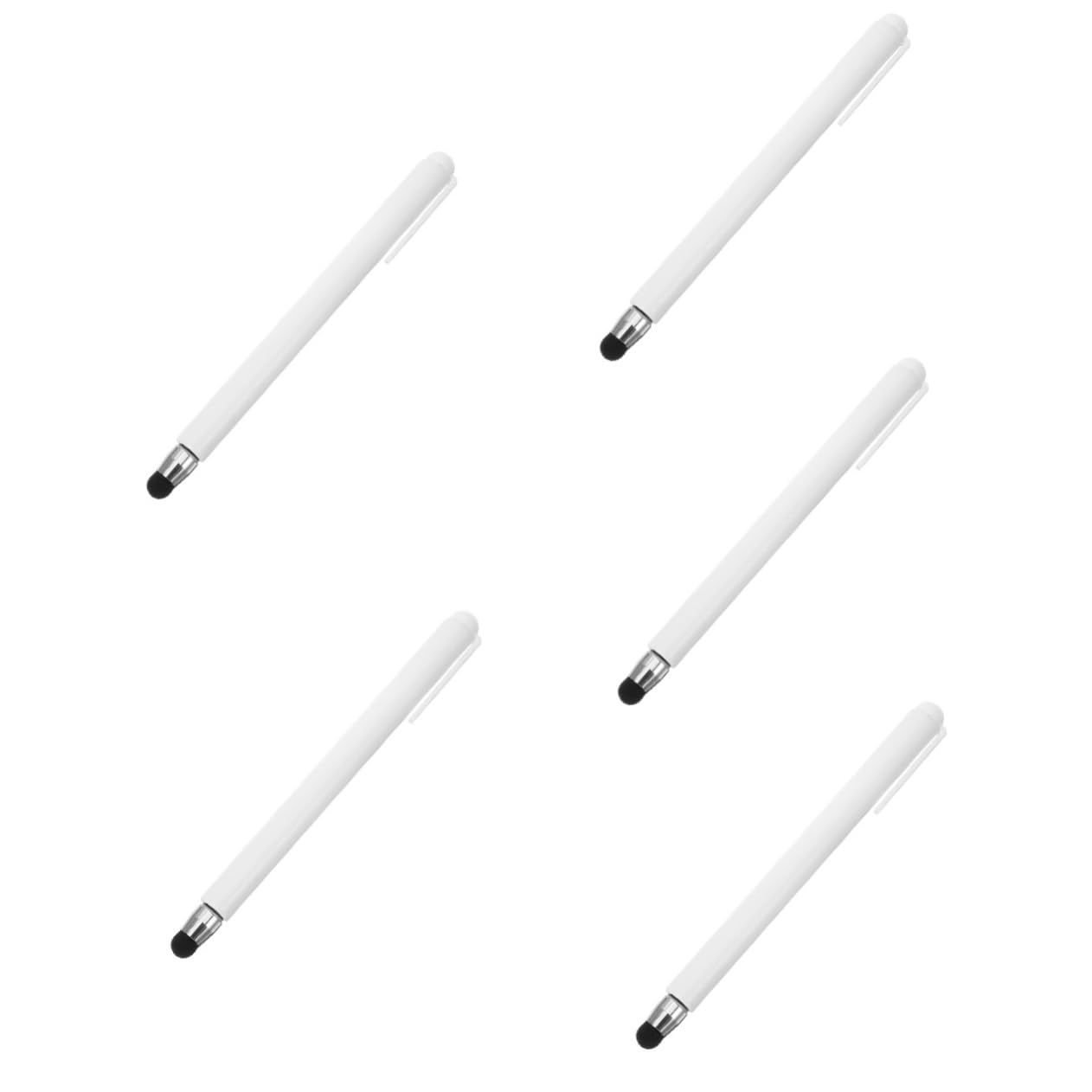 HOMSFOU 5piezas Bolígrafo Capacitativo para Pantallas Táctiles Lápiz Electrónico Clip Compatible Tabletas y Pizarras Digitales Sensibilidad Mejorada y Uso