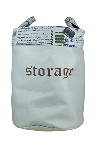 ARPAN Vintage Style Round Fabric Folding Laundry, Toys, Cloth Baskets & Bags for Bathrooms, en-suite ARPAN Vintage Style Round Fabric Folding Laundry, Toys, Cloth Baskets & Bags for Bathrooms, en-suite