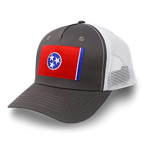 Image of International Tie State Hat for Men and Women, Adjustable Snapback Trucker Baseball Cap with Embroidered Patch