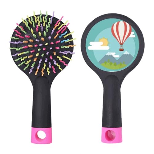 Brosse à cheveux démêlante à coussin d'air avec motif nuage et soleil