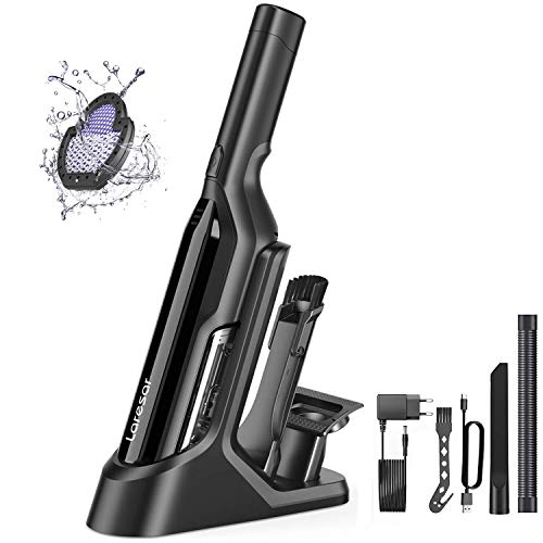 Laresar Origin1 Aspirateur à Main sans Fil, Aspirateur de Voiture Portable, 17kPa de puissance d'aspiration, Lumière LED super brillante, 2 vitesses, Autonomie jusqu'à 30 min
