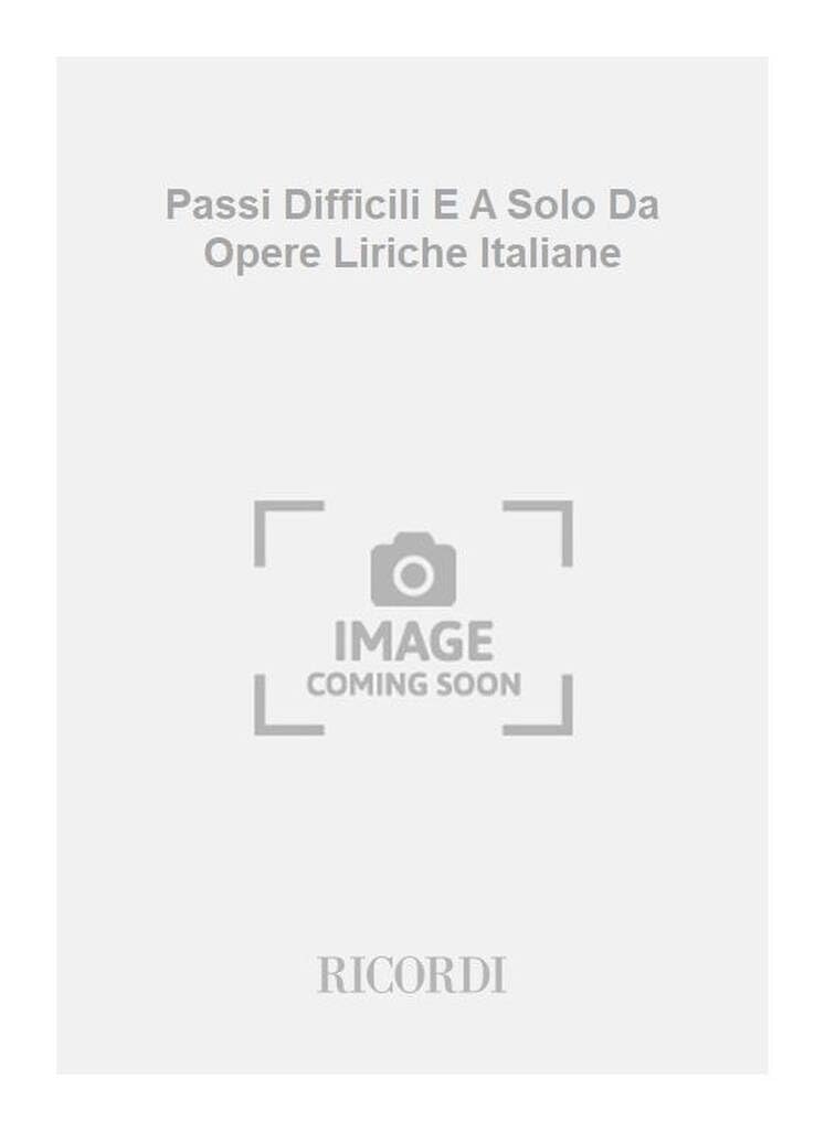 Passi difficili e a solo d'opéras italiens recueil de partitions pour la contrebasse
