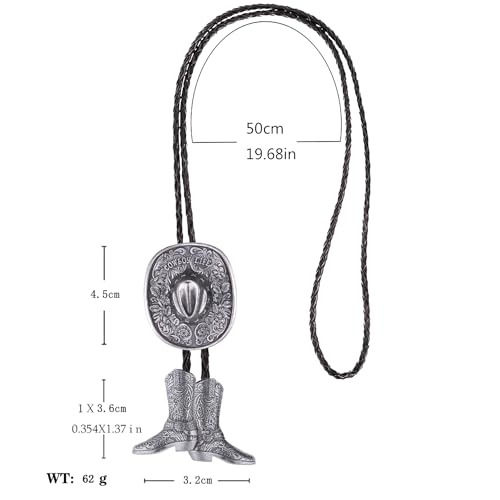 Image of Jeilwiy Bolo Tie for Men, Western Bolero Tie Cowboy Ties Native American Cowgirl Bolo Tie Accessories for Men Women