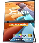 Eviciv Dual Portable Monitor 15,6" draagbare monitor laptop screen extender 1080p 100% sRGB Lapt...