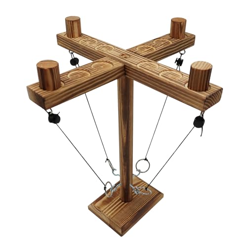 Gelabur Hook and Ring Game Large Ring Toss Game for Adults Ring Game on a String Tabletop Games Hook Game Ring Toss for Bar Family Party
