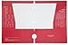 Five Star 4 Pocket Folder, 2 Pocket Folder Plus 2 Additional Pockets, Red (72089)