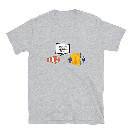 Funny Aquarium Lover Gift, Aquarium T-Shirt, Reef Tank, Salt Water, Tropical Fish Sport Grey