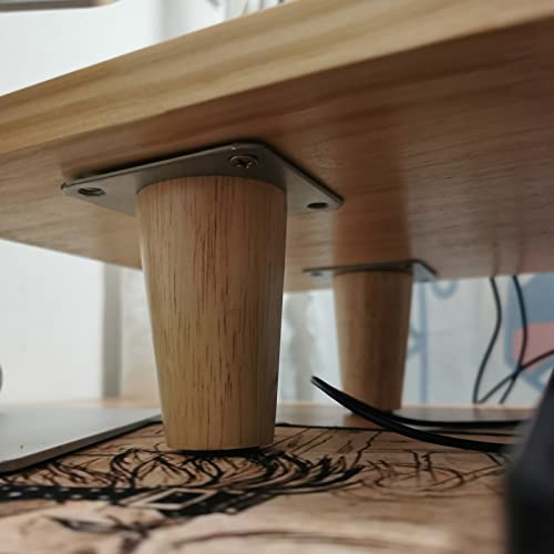 Patas de repuesto de sofá de madera cónicas para solucionar muebles inestables 5