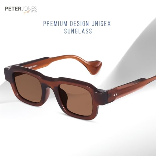 Image of Peter Jones Lenses Unisex Broad Frame Square UV /UB Protected Non-Polarized Sunglasses Medium (3809)