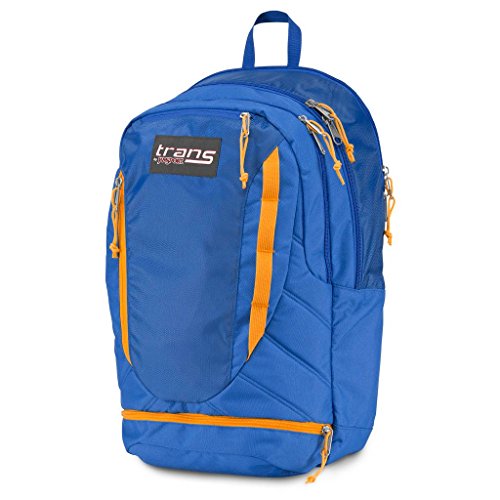 JanSport Trans 20" Capacitor Backpack Laptop School Bag, Blue Streak Orange