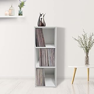 VDD Lp records meuble de rangement vinyle – range disques vinyle lp – 3 compartiments – blanc - Les Beatles, Paul McCartney, John Lennon, RIngo Starr, George Harrison VDD Lp records meuble de rangement vinyle - range disques vinyle lp - 3 compartiments - blanc – Image 2