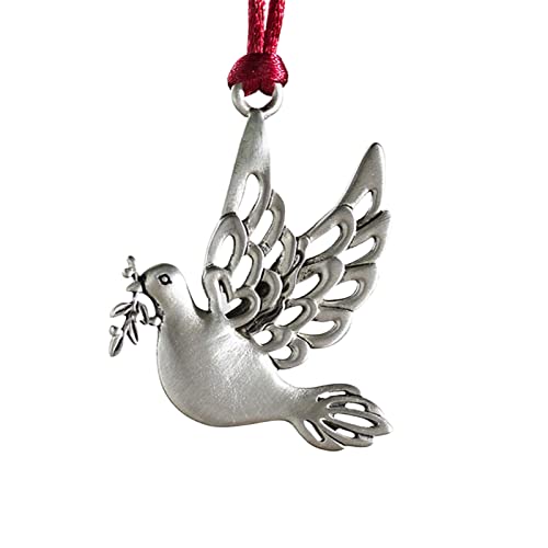 Vizoe Solid Pewter Christmas Tree Ornament Hanging Metal Christmas Decorations Holiday Ornaments Hanging Pendants Decoration For Home Party Xmas Tree Décor (Dove) #TOP5