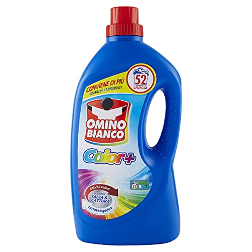 Omino Bianco - Color+ Liquid Washing Machine, Specific for Colored Clothes, Technology Save Colours and Captures Grey, 312 Washes, 2500 ml x 6 Packs - Image 2