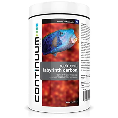 CONTINUUM AQUATICS Reef Basis Labyrinth Carbon - Coal Based Carbon Filter Media for Marine Saltwater and Freshwater Aquariums Cover