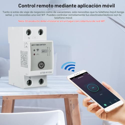 Miniatura 9 de Jadeshay Interruptor Wifi,Ac220v 63a Disyuntor Inteligente Wifi Tuya Interruptor De Relé De Temporizador Interruptor Horario Interruptor De Control Remoto De Teléfono Móvil De Casa 35mm Carril Din
