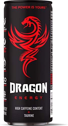 Dragon Energy Red 24 x 250 ml | Contains BVITS* Caffeine and Taurine | Maximize Performance | 100% Recyclable Cans | Proudly British | Refreshing Boost | Great Taste
