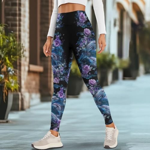 DISNIMO Women High Waisted Yoga Leggings with Pockets Plus Size Workout Pants Wide Leg4