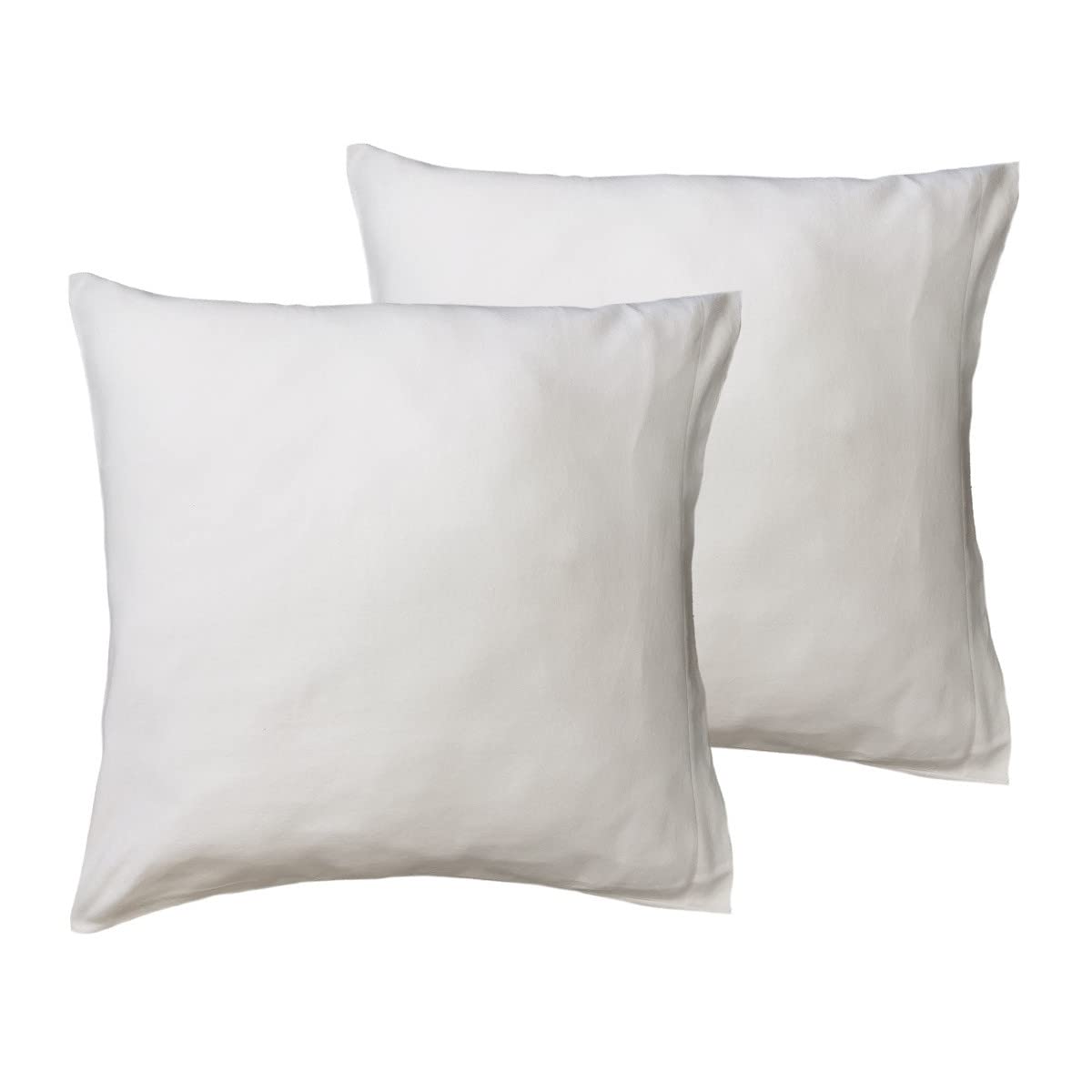 Sensei La Maison du Coton Cushion Covers, Cotton, 160 g/m², Safe, Pack of 2, White, 65 x 65 cm, 65x65