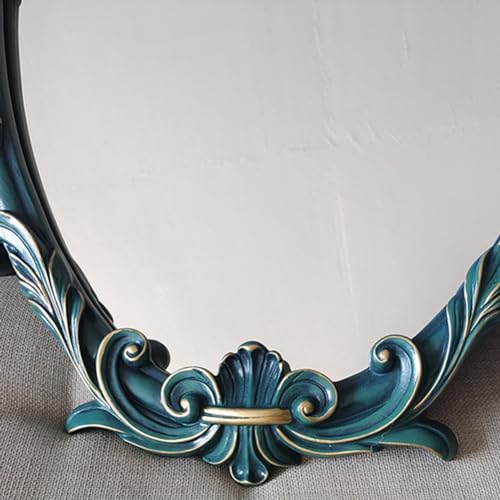 Miroir ovale pour agrandir le salon avec un cadre or baroque - 4