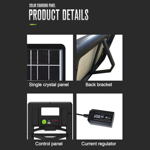 Cargador solar portátil contra apagones: energía para cámaras de seguridad y monitor 7