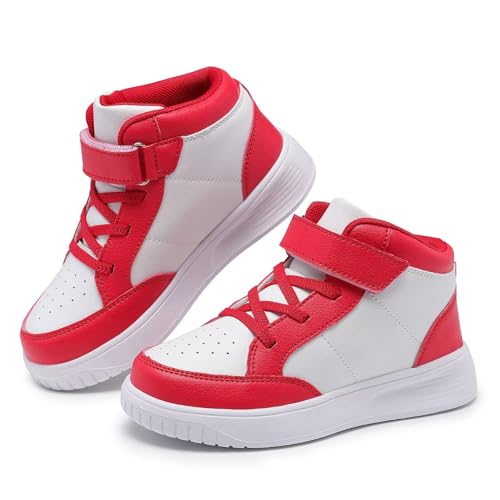 Image of Kids Sneakers Boys Running Shoes Girls High Top Casual Lightweight Classic Adjustable Strap Sneakers