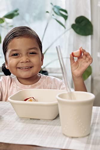 Bravejusticekidsco. | Silisteel™ Unbreakabowl™ Microwave Safe Silicone Bowl | Unbreakable Dinnerware | Family All Ages (Cream) #TOP3