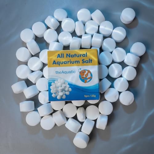 Image of Premium Aquarium Salt, Aquarium Salt Freshwater Tablets for Aquarium Water Treatments Essential Supplies (9 Tablets)