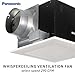 Panasonic WhisperCeiling Bathroom Exhaust Fan, 290 CFM, FV-30VQ3 B00084ZQA2 Panasonic Installation Kit for In-line Fans & ERVs, 6