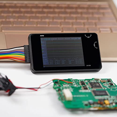 Image of Digital Logic Analyzer LA104 USB Mini 4 Channels 100MHz Max Sampling Rate Built in 8MB Flash Storage 2.8 Inch Oscilloscope