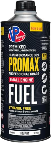 VP Pro Max Hi-Performance (50:1) Ready to Use Ethanol-Free 2 Cycle Fuel. Case of 8 Quarts