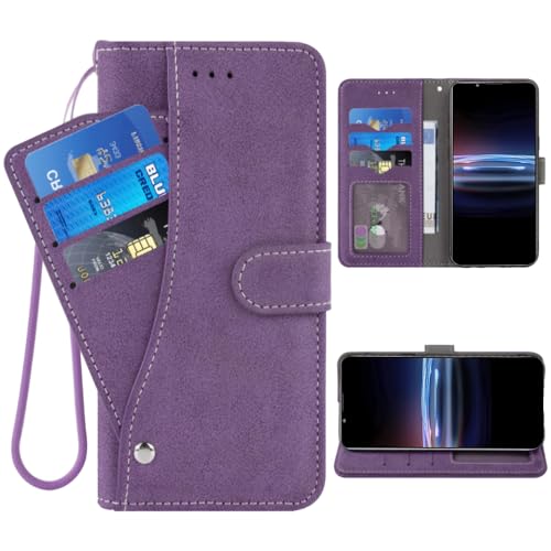 Étui en cuir pour cartes de crédit Sony Xperia Pro-I, finition premium